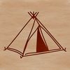 Outdoor Icon Tent SVG A simple tent icon, ideal for outdoor and camping activities, designed as a scalable vector graphic.