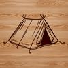 Portable Shelter SVG Design A digital representation of a portable shelter used in outdoor activities.