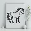 Standing Horse Printable Image - Free PDF