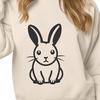 Beautiful Sitting Rabbit - PNG Digital File