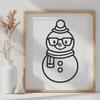 Snowman Printable Image In SVG, PNG, PDF And DXF Formats