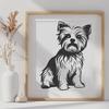 Artistic Yorkshire Terrier In SVG, PNG, PDF And DXF File Formats - Free