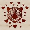 Wild Whimsy Tiger SVG Design An SVG design featuring a large wild animal, specifically a big cat, depicted in a stylized manner.