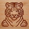 Vector Tiger Illustration A simple line drawing illustration of a big cat, suitable for vector art design.