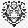 Free Beautiful Tiger - Free DXF Download, Commercial Use