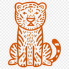 Stunning Tiger Digital Drawing - Free SVG