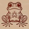 Ornate Wild Toad Illustration Close-up illustration of an ornate wild toad in profile