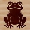 Whimsical Wild Toad Illustration A vector illustration of a common wild animal found in gardens and ponds, depicted in simple shapes.