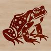 Simple Toad Vector Art A digital illustration of a wild toad in a simple style, suitable for vector art.