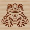 A colorful illustration of a wild toad with ornate details, suitable for vector design.