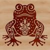 Whimsical Wild Toad Design An ornate design featuring a wild animal, ideal for crafting and DIY projects.