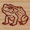 Toad Silhouette in Vector Format A simple line drawing of a toad in a vector format.