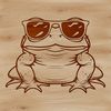 Colorful Toad in Shades A cartoon illustration of a toad wearing sunglasses in a fun design style.