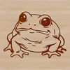Digitally Illustrated Toad in a Lush Environment A digitally illustrated toad in its natural habitat, suitable for vector art designs.