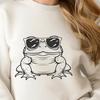 Playful Toad in Shades A cartoon illustration of a toad wearing trendy sunglasses in a playful style.