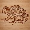Free Toad Clipart Design Vector Art An illustration of a toad, a small amphibian animal with warty skin.