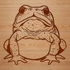 Free Vector Toad Design Close-up illustration of a wild toad, suitable for various design purposes.