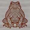 Toad Clip Art SVG Design A colorful illustration of a toad with intricate details, suitable for digital design projects.