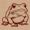 Colorful Toad Illustration in Profile A colorful illustration of a wild toad in profile, created as vector art.