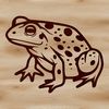 Cute Cartoon Amphibian Vector A cartoon illustration of a toad in a wild animal environment, suitable for vector design and commercial use.