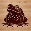 Free Toad Vector Art A digital illustration of a toad in a natural environment, suitable for various design applications.