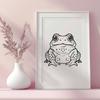 Toad Printable Image In SVG, PNG, PDF And DXF File Formats