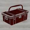 Toolbox Illustration with Various Tools A digital illustration of a toolbox with various tools and hardware, suitable for commercial or personal use.