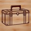 Digital Toolbox Icon SVG A digital toolbox icon with various tools arranged in a compact space.