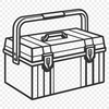 Toolbox Vector Graphic Free vector toolbox graphic for commercial or personal use with cutting machine compatibility.
