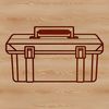 Toolbox Design Elements SVG Illustrative diagram of a toolbox with various tools and equipment, suitable for vector art designs.