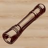 A simple illustration of a torch with a flame, suitable for outdoor activities such as camping.