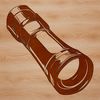 A vector illustration of a flashlight or torch, ideal for outdoor activities such as camping.