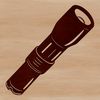 Camping Companion Torch Icon An outline illustration of a traditional torch used for camping and outdoor activities.