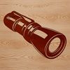A simple line art illustration of a torch, useful for crafting and DIY projects.