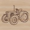 A detailed illustration of a farm vehicle, suitable for vector art designs.