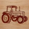 Farm Machinery Illustration A detailed illustration of a farm tractor with its various components highlighted.