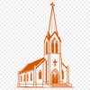 Classic Baptist Church Architecture Illustration Vector art representation of a classic Baptist church architecture designed for use in digital graphics and craft projects.