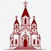 Beautiful Catholic Church Architecture A detailed illustration of a Catholic church building with architectural features.