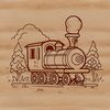 Steam Locomotive Vector Art A stylized illustration of a steam locomotive with multiple cars.