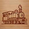 Stylized Train Vector Illustration A stylized illustration of a train, designed for vector art and graphic design.