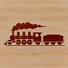 Bold Train Illustration A detailed vector illustration of a train with bold lines and simple design.