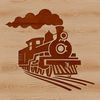 Vintage Train Clip Art Design for Creative Projects A high-quality digital illustration of a train in vector format, suitable for various design applications.