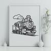 Free Train Icon in Vector Format Illustrative train icon in vector format for digital designs and print projects.