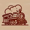 An illustrated train with wheels and a long body, suitable for vector art projects.