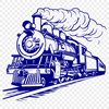 Free Stunning Train Vector Drawing