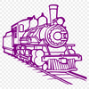 Train Digital Artwork In SVG, PNG, PDF And DXF Formats