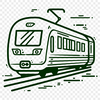 Train Image In SVG, PNG, PDF And DXF File Formats