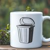 Beautiful Vector Trash Can Illustration A simple illustration of a trash can with a lid and handle, suitable for graphic design and vector art.