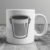 Minimalist Bin Design An SVG design element featuring a bin with a flat top.