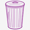 Free Vector Art Trash Cans Clipart A simple illustration of a trash can, ideal for vector art and graphic design projects.